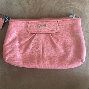 Flamingo Pink Coach Wristlet